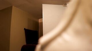 Chubby chick with tattoos on hidden web web cam in bathroom