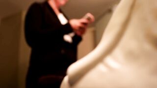 Chubby chick with tattoos on hidden web web cam in bathroom