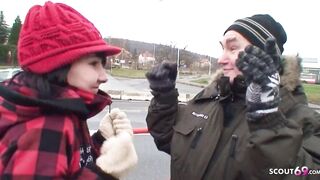 Older Ugly Dude Pounded Real Czech 19 Yo Street Whore Public