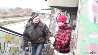 Older Ugly Dude Pounded Real Czech 19 Yo Street Whore Public
