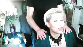 Hubby spreads legs of his old fiance, showing off her