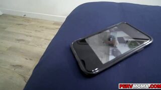 Stepmom Aaliyah Love helps stepson with his boner and jerks