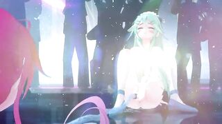 Mmd R18 Adorable Princess Red and Green Fun Fucked and Cum Dump