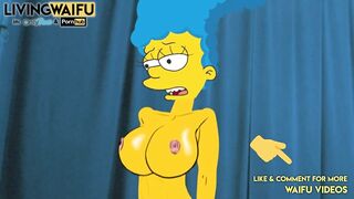 MARGE SIMPSON cougar 2D Anime Real Waifu #5 Rides Huge ANIMATION Butt