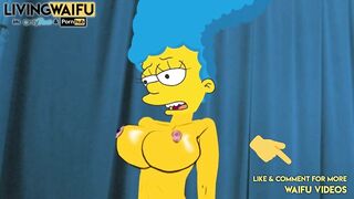 MARGE SIMPSON cougar 2D Anime Real Waifu #5 Rides Huge ANIMATION Butt