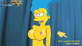 MARGE SIMPSON cougar 2D Anime Real Waifu #5 Rides Huge ANIMATION Butt