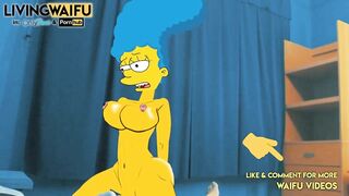 MARGE SIMPSON cougar 2D Anime Real Waifu #5 Rides Huge ANIMATION Butt