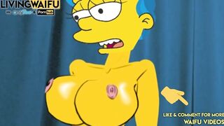 MARGE SIMPSON cougar 2D Anime Real Waifu #5 Rides Huge ANIMATION Butt