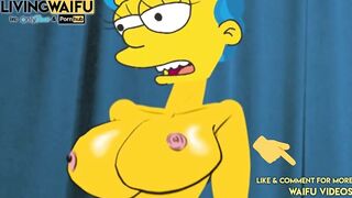 MARGE SIMPSON cougar 2D Anime Real Waifu #5 Rides Huge ANIMATION Butt