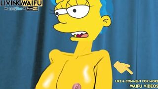 MARGE SIMPSON cougar 2D Anime Real Waifu #5 Rides Huge ANIMATION Butt