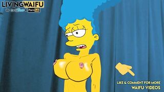 MARGE SIMPSON cougar 2D Anime Real Waifu #5 Rides Huge ANIMATION Butt
