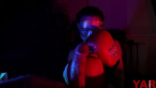 Adult Oral Sex Long Penis and Beating Penis inside Boxing Gloves