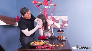 Filthy women was brought into anal asylum for awkward therapy