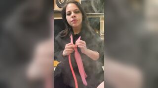 Xoco-Hispanic Smoking Bdsm ORAL SEX and Stripping with Tuxedo 