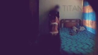 Secret camera with a Bombshell women, she is a co-worker,