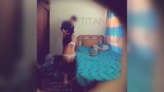 Secret camera with a Bombshell women, she is a co-worker,