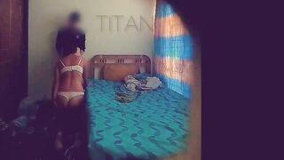 Secret camera with a Bombshell women, she is a co-worker,