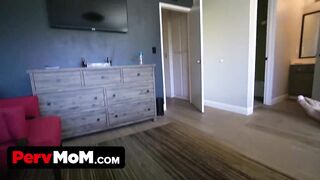 Big Tit Stepmom Catches her Stepson Jerking off