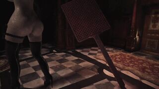 Resident Evil 8 Spanking Lady Dimitrescu Butt with Fly Swatter Resident Evil