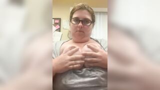 Breast Rubs at Work