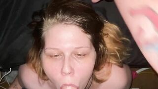 Thick BBW Gets Facefucked Roughly by her Stepdad