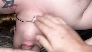 Thick BBW Gets Facefucked Roughly by her Stepdad