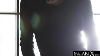 View her Huge Natural Hooters Bounce as she Masturbates to an Orgasm