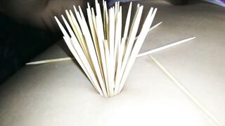 Navel Torture with Toothpicks