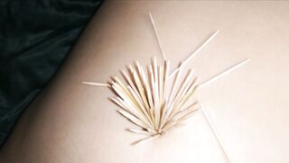 Navel Torture with Toothpicks