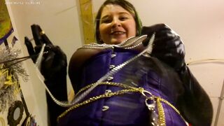 4KHD Rubber Domina pov Collar&Leashed SPH Queening Hump&Edging JOI DogWalk you like