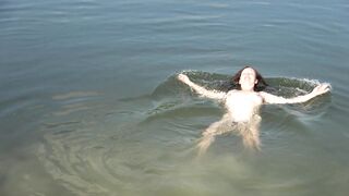 Swimming Nude and Washing Titted into the Forest Lake