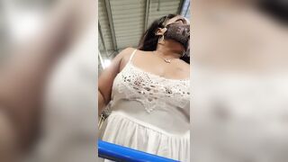 JusAgirl - Flashing Breasts inside Outdoors