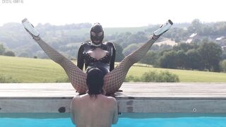 Cristal Dirty into Pvc Fucking, getting Licked, Oral Sex and Tied Hand Job on