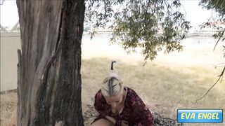 EVA ENGEL: Occupied Bathroom? I Pissing into Outdoors...