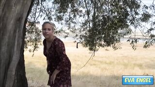 EVA ENGEL: Occupied Bathroom? I Pissing into Outdoors...
