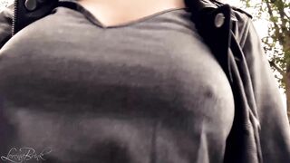 Boobwalk, Gray Shirt, Leather Jacket