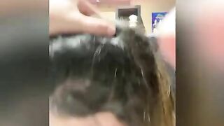 Hispanic BBW give Blowjob inside an Empty Store