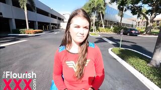 Wonder Woman catches her Cheating Man and gets cramped -
