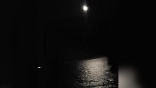 Woman Toys Twat inside Moonlight