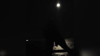 Woman Toys Twat inside Moonlight