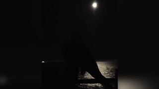 Woman Toys Twat inside Moonlight
