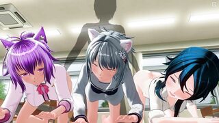 3D ANIME Group Sex inside the Classroom