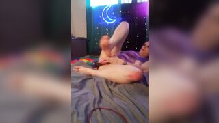 double penetration Queen Fucks both Tight Incredible Soak Bunni Holes, with 2 Fat
