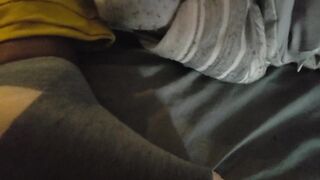 He came on my Socks while I Played on the Phone