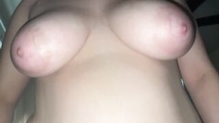 Bouncing Breasts on bf Penis