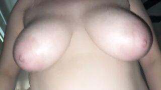 Bouncing Breasts on bf Penis