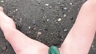 Outdoors Piss inside G-String