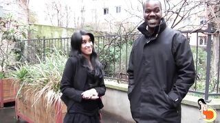 Amazingly Hot and slutty dark haired Sherina pounded by two guys while