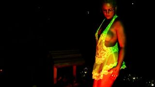 Big Titted Hotwife Hot Dancing at the Fire- Epic Slow Motion Visuals -