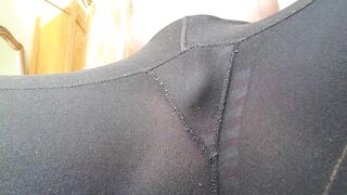 View through Pants and Long Fake Breasts